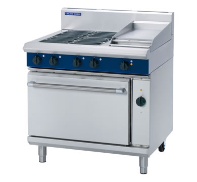 Blue seal E56C electric cooking range with convection oven and griddle